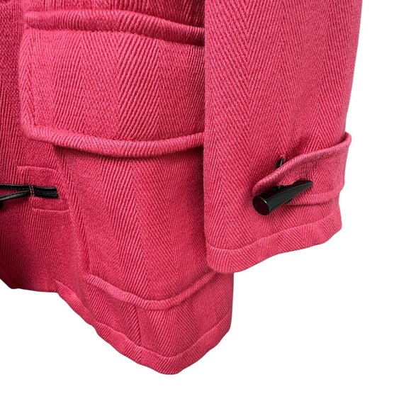 JONES New York Toggle Coat Plus Size 1X Pink Womens Jacket Wool Blend Preppy - Picture 7 of 12